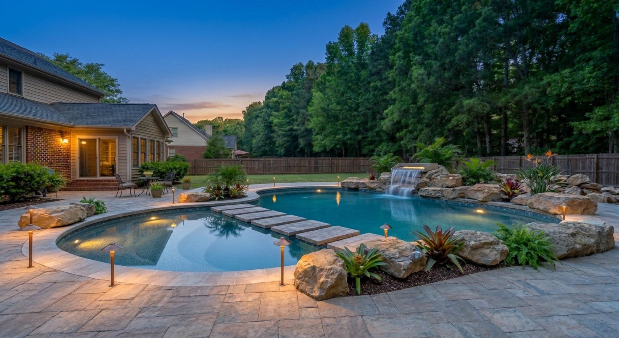 The Ashworth Pool — pool with stepping stones