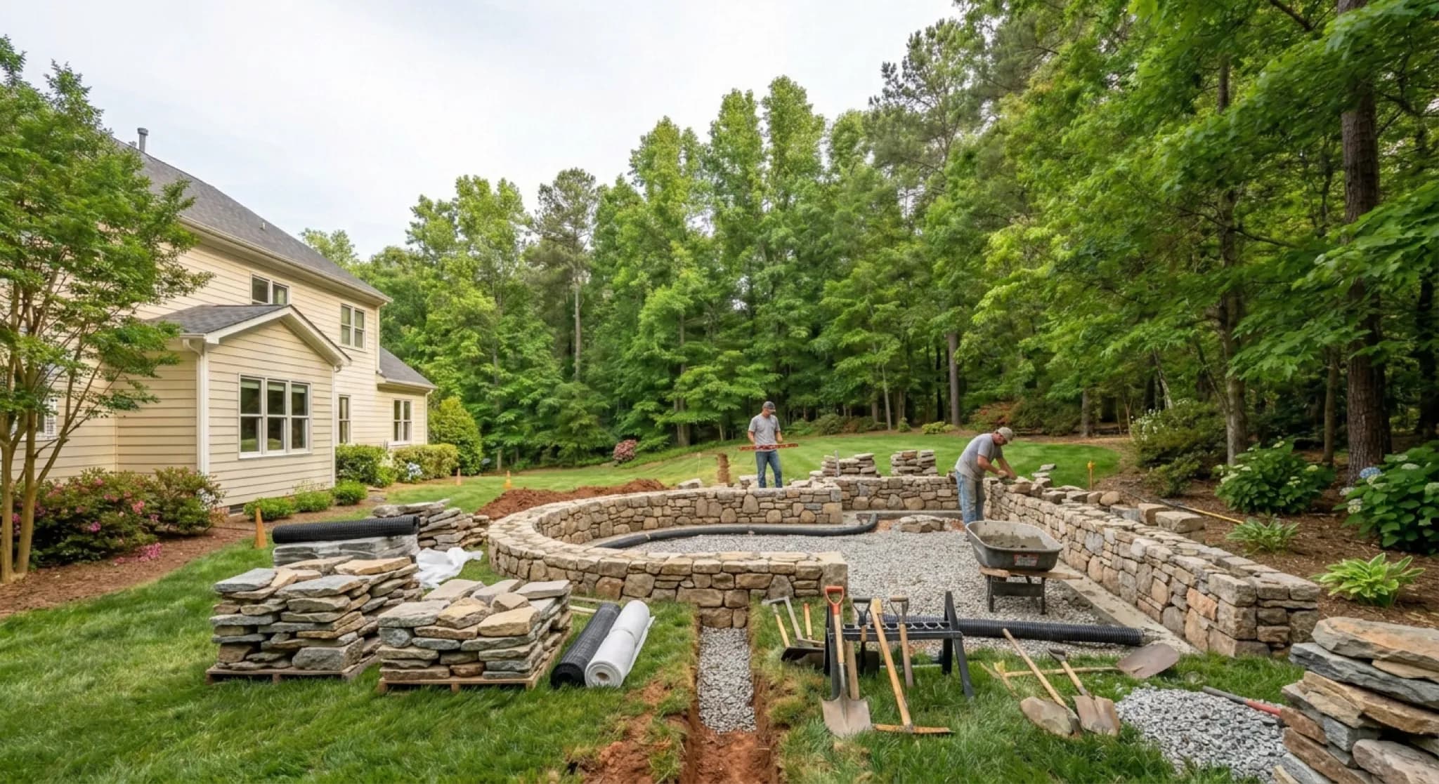 Stone Wall Construction