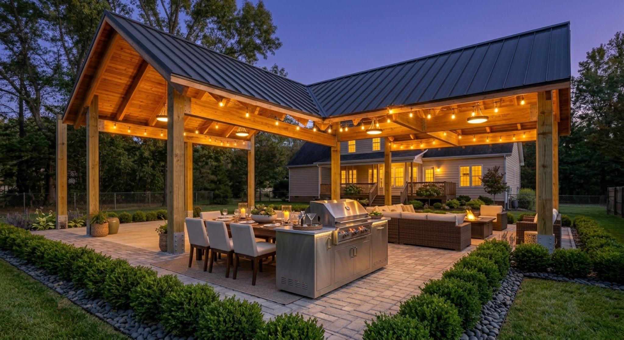 The Waverly Patio — checkered stone patio