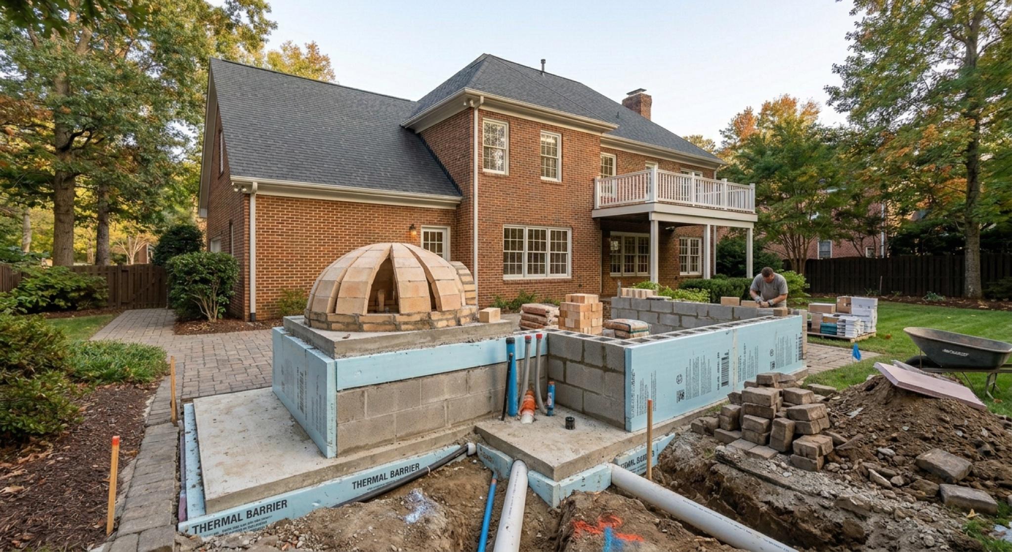 Pizza Oven & Island Framing